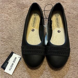 Harborsides Black Embellished Flats NWT